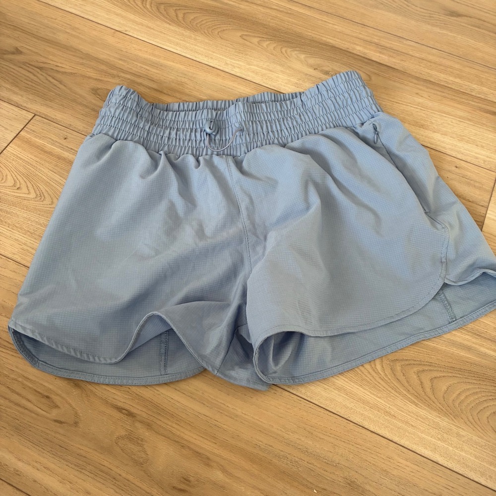 Ebb and Flow Women's Athletic Shorts‎ Light Blue Elastic Waist Drawstring Size M